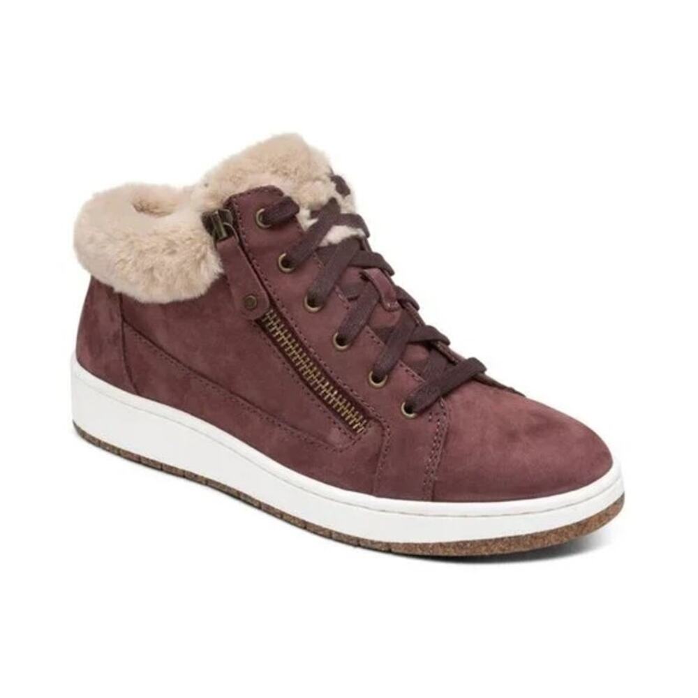 Aetrex Burgundy Dylan Arch Support Bootie Sneaker Size 10